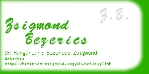 zsigmond bezerics business card